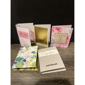 Lot of 5 High End Designer Perfume Samples Donna Karan Mont Blonc Dior Sisley